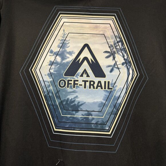 Off Trail Black Long Sleeve Moisture Wicking Performance XXL T-Shirt Double Side - Picture 3 of 10